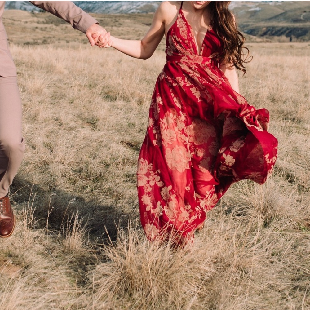 STUNNING red maxi dress